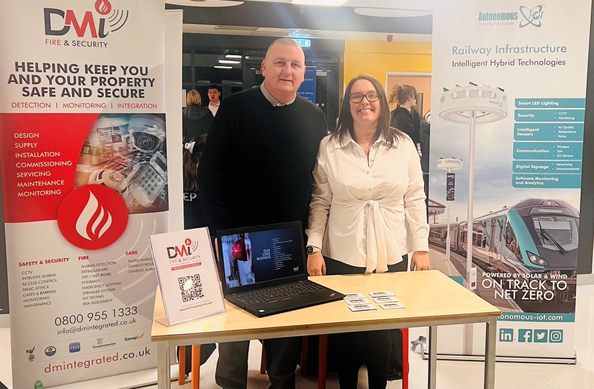 Our Communications and Marketing Director, Laura Kane recently attended a #careers event at local school <a href="/CaldervaleHigh/">Caldervale High</a>, with Thomas Hilley of DMi Fire and Security a strategic partner of Autonomous.
It was a great evening with pupils interested in careers with both businesses.