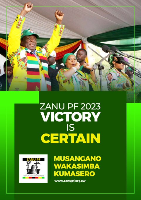 Victory is certain shuwa. Lonyaka sizabe sitshay' nquzu after elections sesiwinile. ED Pfeeeee @TafadzwaMugwadi @Mug2155 @zanupfbyoinfo @dereckgoto @Tinoedzazvimwe1 @ZBCNewsonline