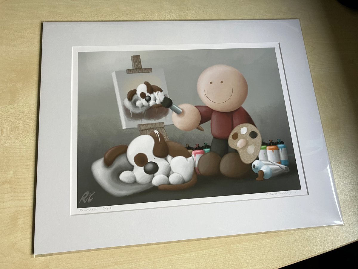 BuckleyArtist's tweet photo. Early Pawtrait print off to its new home today! 

#richardbuckley #richardbuckleyartist #limitededitionprint #dog #mansbestfriend #furryfriends #dogart #dogpainting #doglover #painting #easel #happy #fun #joy #art #modernart #sunderlandartist https://t.co/FNMRpwMcKr