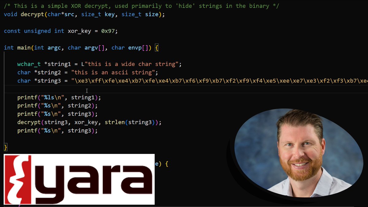 jstrosch's tweet image. New video drop! In this video, we'll explore more #yara basics by looking into #ascii versus #wide char strings. We'll also talk string obfuscation and use the #xor modifier.

youtu.be/J9Qr8Vfe9_s
