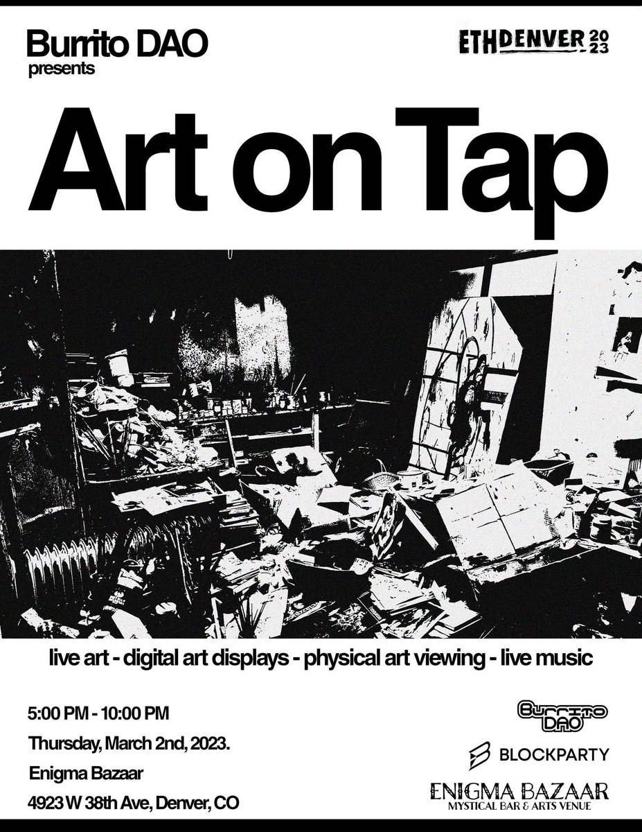 theenigmabazaar's tweet photo. TONIGHT ART MUSIC ART MUSIC TONIGHT! https://t.co/aDt5fHTltk
