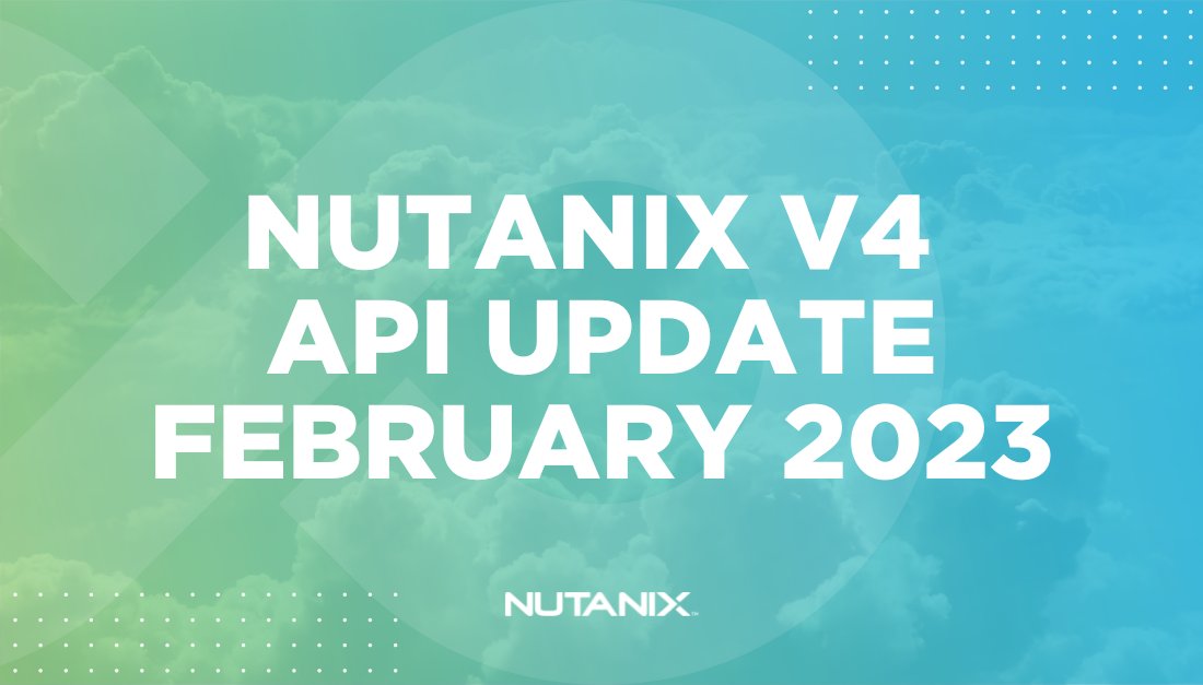 NutanixNation's tweet photo. Join us for an extensive update on new Nutanix v4 API and SDK resources. The official v4 API user guide, introduction and detailed code samples are all available now! https://t.co/34jE1bfmUI #nutanix #api #automation #v4api https://t.co/f1Xxxohg9M