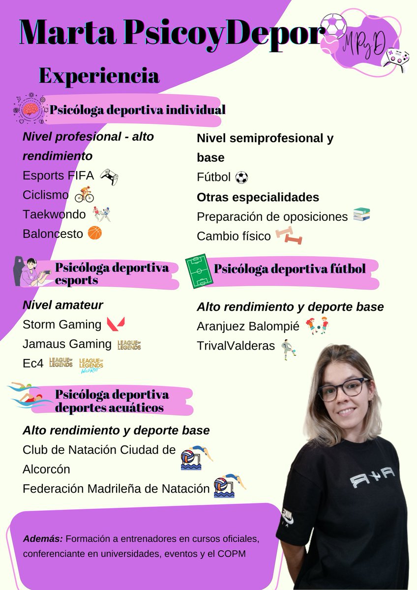 Tras el cierre de StormGaming, busco colaborar como psicóloga deportiva.

Escucho propuestas remuneradas:

- Clubes/equipos de esports (Valorant, FIFA/NBA2K, LoL) - Nivel semiprofesional/profesional.

- Clubes/equipos deportivos (Fútbol, Tenis, Natación).

Agradezco 🔃❤️