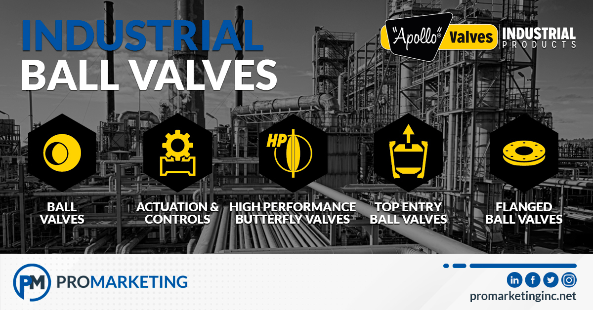 ProMarketing2's tweet photo. We are proud to carry valve products from @ApolloValves including #BallValves, #Actuation and #Controls, #HighPerformance #ButterflyValves, #TopEntry Ball Valves, and #Flanged Ball Valves. Made in the #USA!
Contact #ProMarketing learn more. https://t.co/oNItdHf9Ji https://t.co/wdV4XpUmi9
