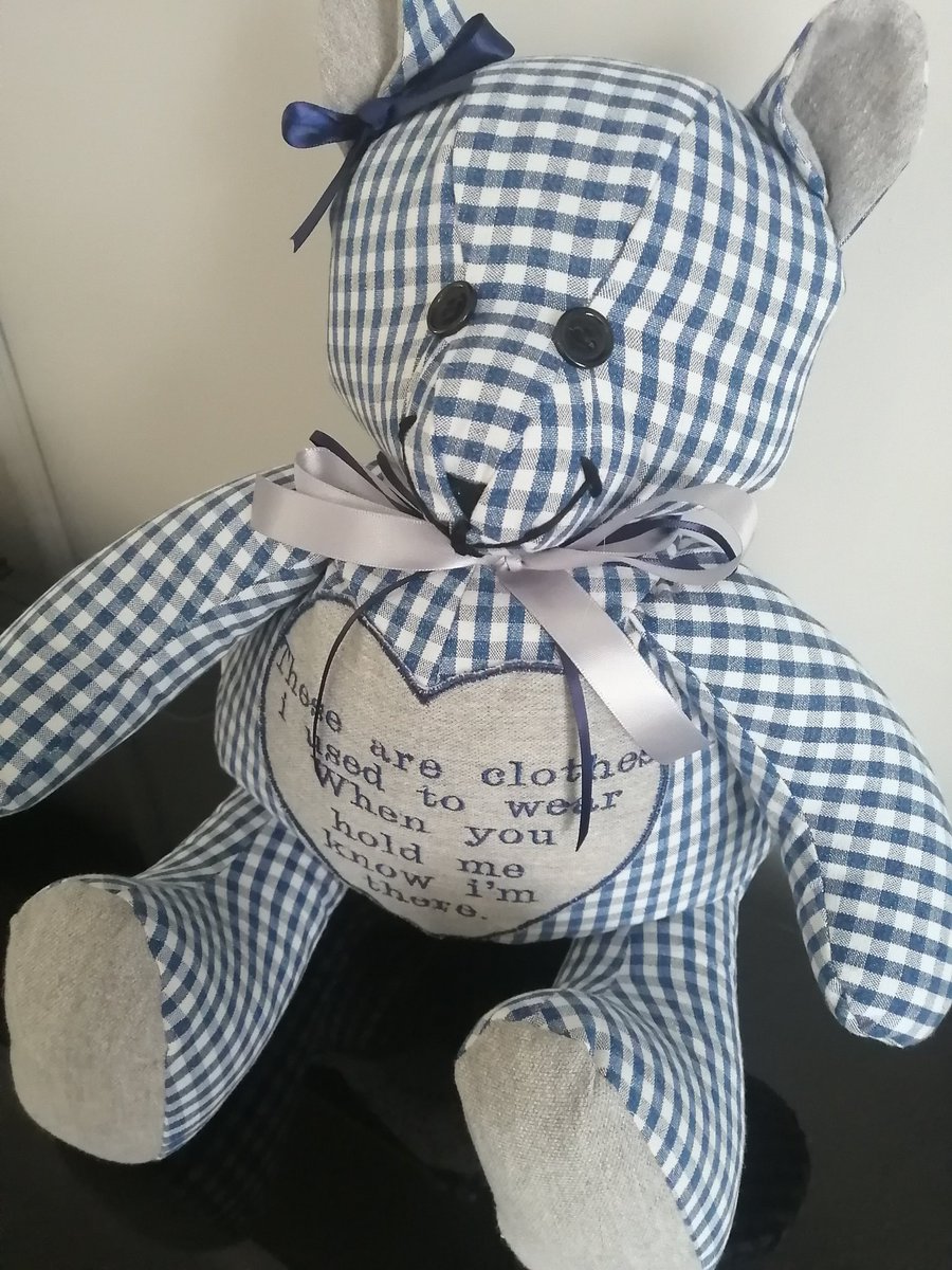 Another memory keepsake bear ready to be Reunited tomorrow
#gottheneedle
#memorybear
#remember
#keepsake