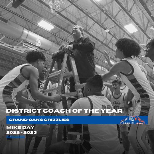 Congratulations to Coach Day for earning District 13-6A Coach of The Year!