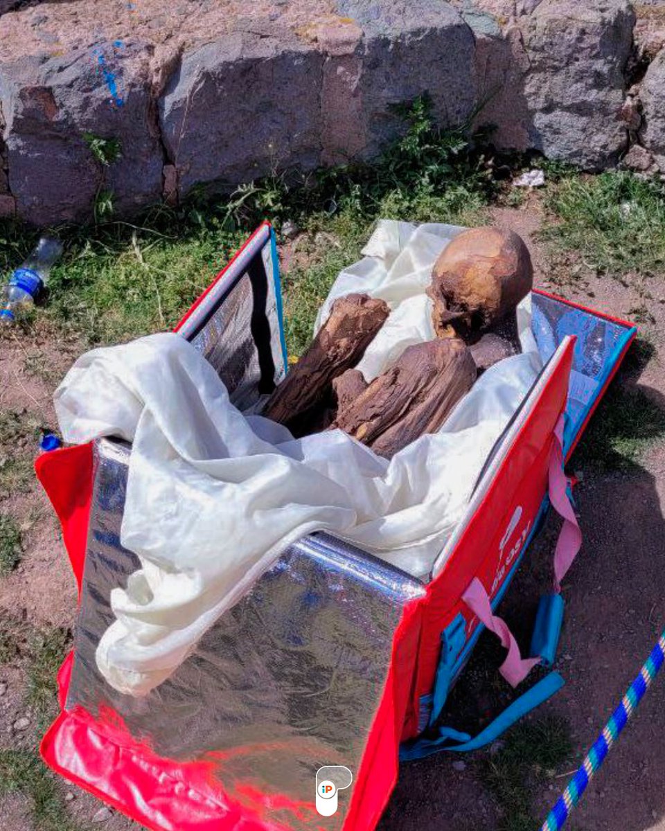 argentina12ok's tweet photo. 🇵🇪 Detuvieron a un hombre en Perú por llevar en su mochila de reparto de comida una momia de al menos 600 años. https://t.co/mQy5wP4zsp