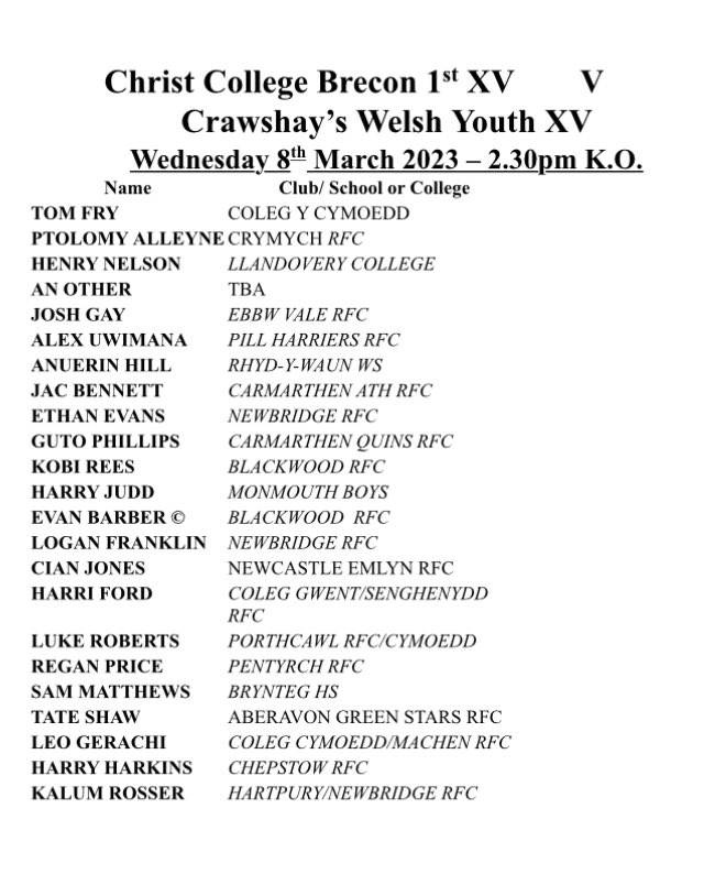 Crawshay’s Welsh Rugby Club tweet media