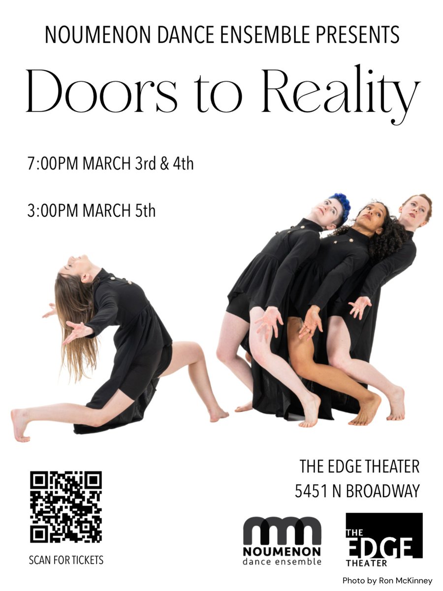 THIS WEEKEND ONLY:  Noumenon Dance Ensemble presents 𝘿𝙤𝙤𝙧𝙨 𝙩𝙤 𝙍𝙚𝙖𝙡𝙞𝙩𝙮!

Follow the #linkinbio to purchase tickets.

#noumenon #noumenondanceensemble #doorstoreality #edgetheaterchi #theedgetheater #edgetheater #dance #dancechicago