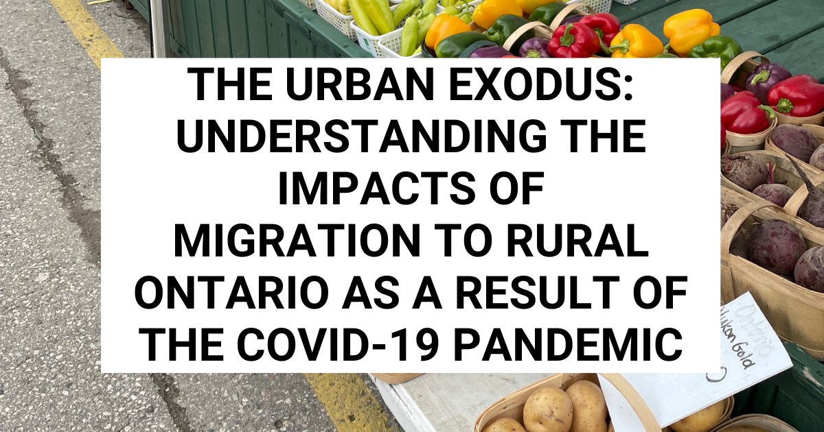 RPDplan's tweet photo. Take a read of Aimi Shimada &amp; Heather Graham's poster on "The Urban Exodus: Understanding the Impacts of Migration to Rural Ontario as a Result of the COVID-19 Pandemic"

Take a read: https://t.co/TRdHVfuTfc

#RuralSym23 #RuralGuelph @SEDRD @OMAFRA @AgInnovationON https://t.co/TwJpaglDNR