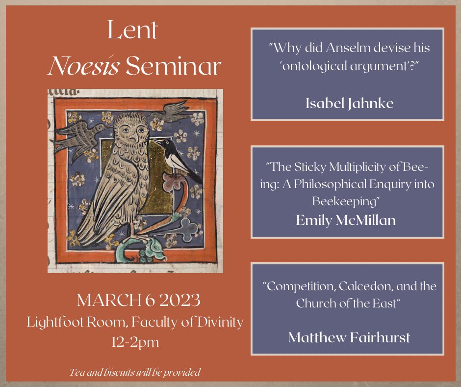mmarilub's tweet photo. Our next Noesis seminar is coming up on Monday March 6th! If you are in Cambridge we would love to see you there. This seminar will feature talks by @Sheenholt, @emilymcmillan09, and  Isabel Jahnke. More details 👇 https://t.co/dq8hcNMGza