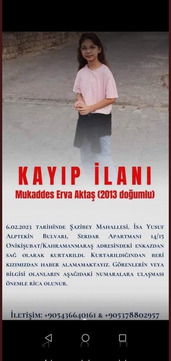 ilhamiHasgul's tweet photo. Bulamadik #MukaddesErvaAktaşNerede https://t.co/1hTSWJOEHc