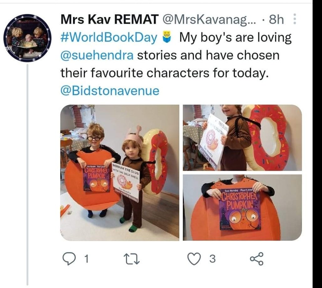 MrsKavanagh79's tweet photo. Happy World Book Day!!!
Another year on and still enjoying @suehendra &amp; @PaulLinnet stories so much that my youngest son chose to be No-Bot this year!
@Bidstonavenue https://t.co/FvnWOauD7z
