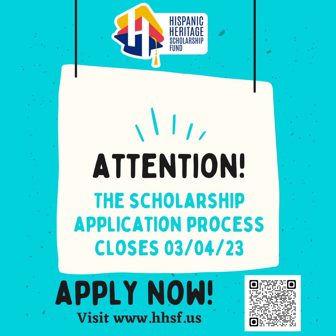 Apply Now! Do not miss this great opportunity! 🎓

#collegescholarships #students #centralflorida #HHSF #hispanics #latinos #college #nonprofit