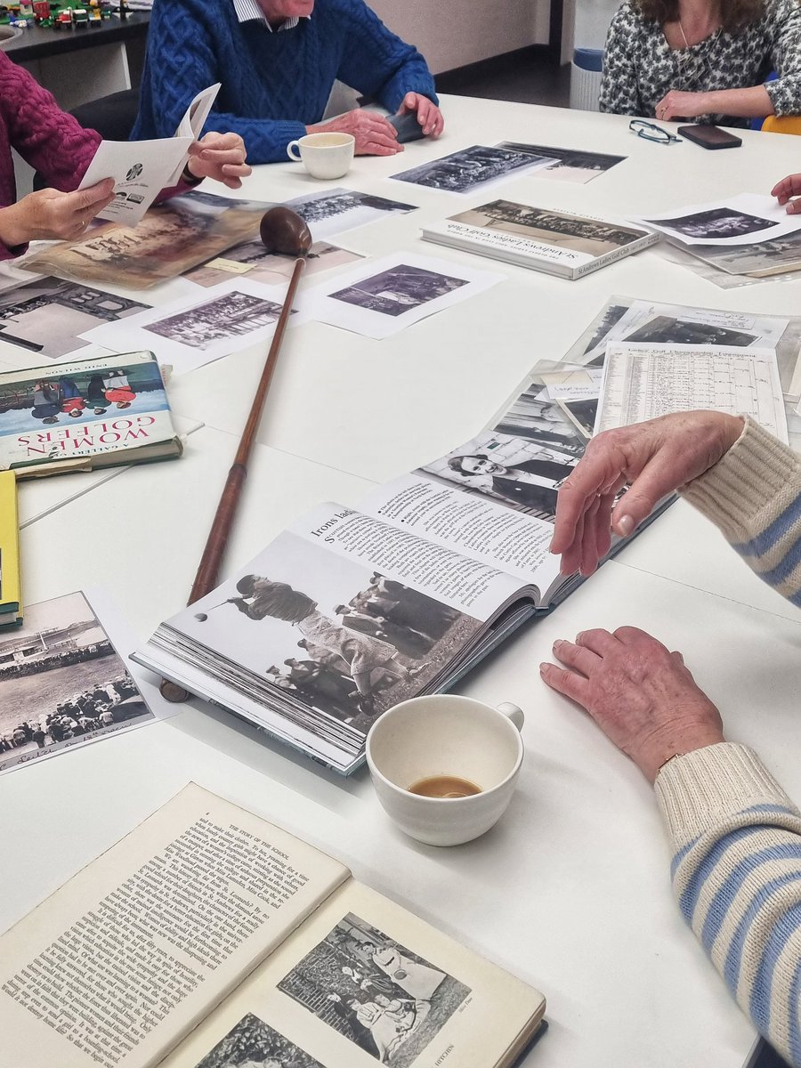 WorldGolfMuseum's tweet photo. Another fantastic #StAndrewsMemories meeting this afternoon in collaboration with @StAHeritage
Great conversations were had about well kent women of #StAndrews as well as looking at some inspirational books and photographs.
#WomensHistoryMonth
#worldbookday #museums #memories https://t.co/VVIg14dpUJ