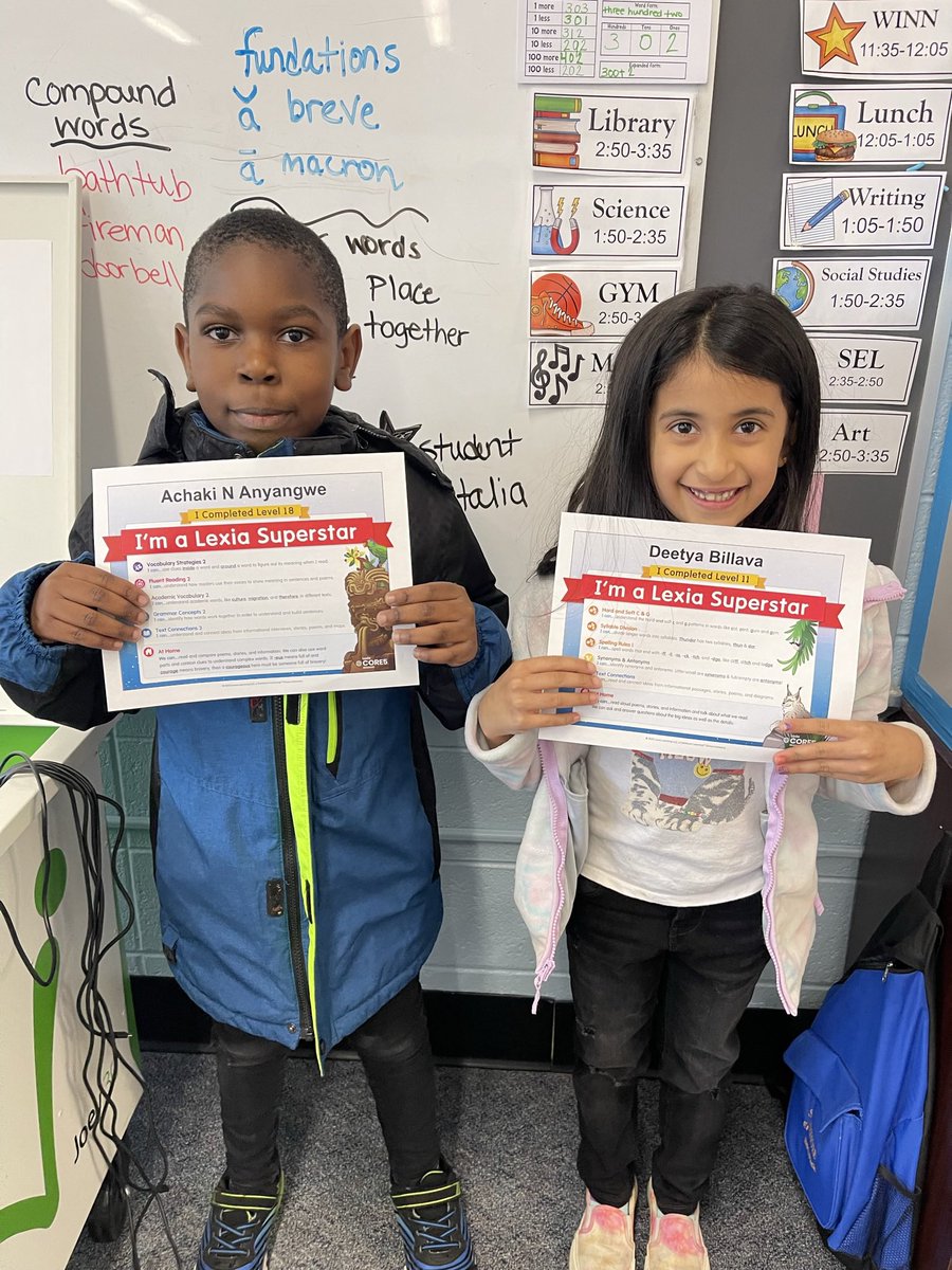 MissBKinder_SS's tweet photo. Our two Lexia Super Stars! So proud 📚🫶 https://t.co/8BXH0e77OD