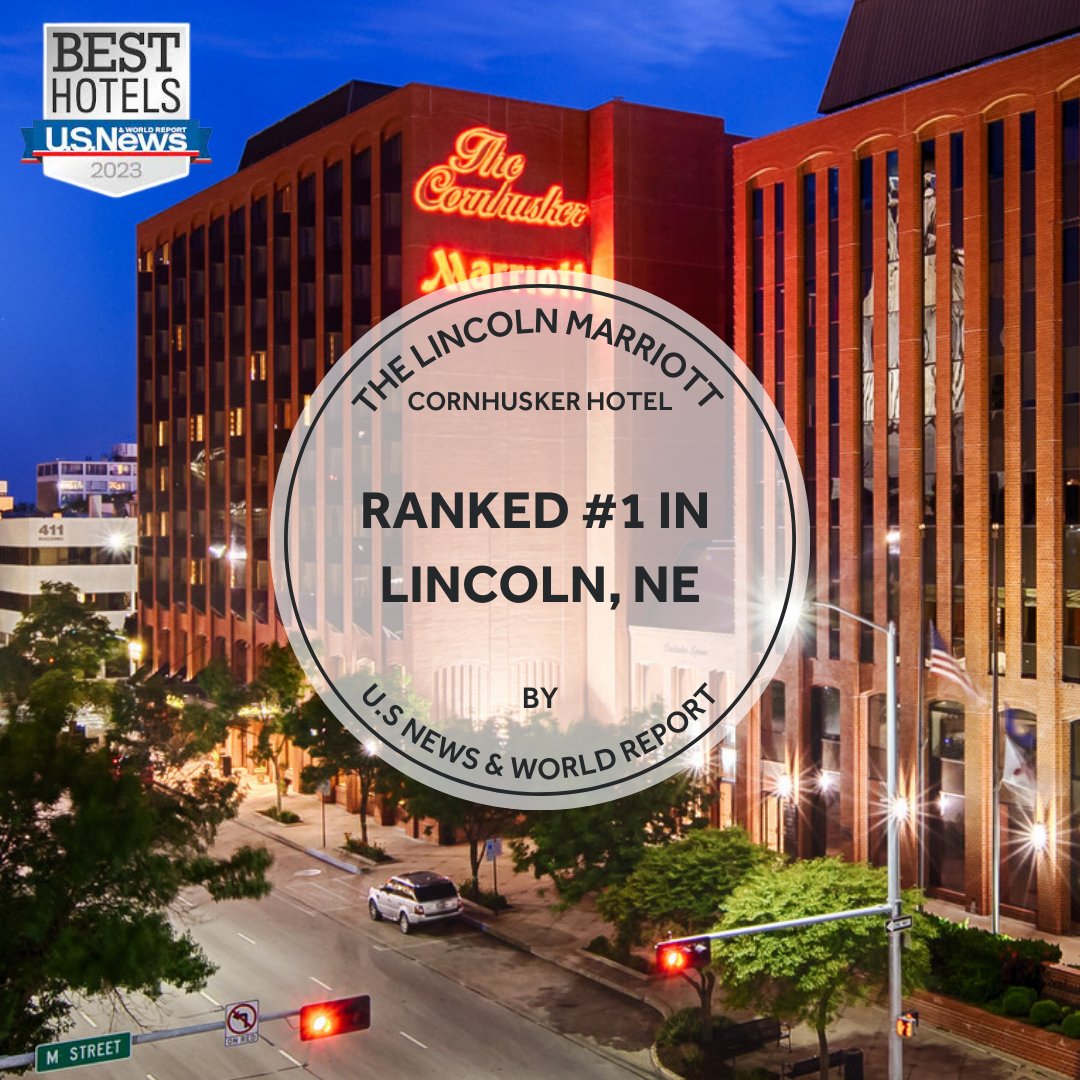 thecornhuskerh's tweet image. The Lincoln Marriott Cornhusker Hotel is honored to be ranked the #1 Best Hotel in Lincoln by U.S. News &amp;amp; World Report and #3 Best Hotel in Nebraska!

We are grateful to be your home away from home.