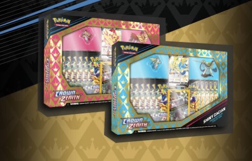 Pokemon Crown Zenith Premium Figure Collection Box - Set of 2 (Shiny  Zamazenta / Shiny Zacian)