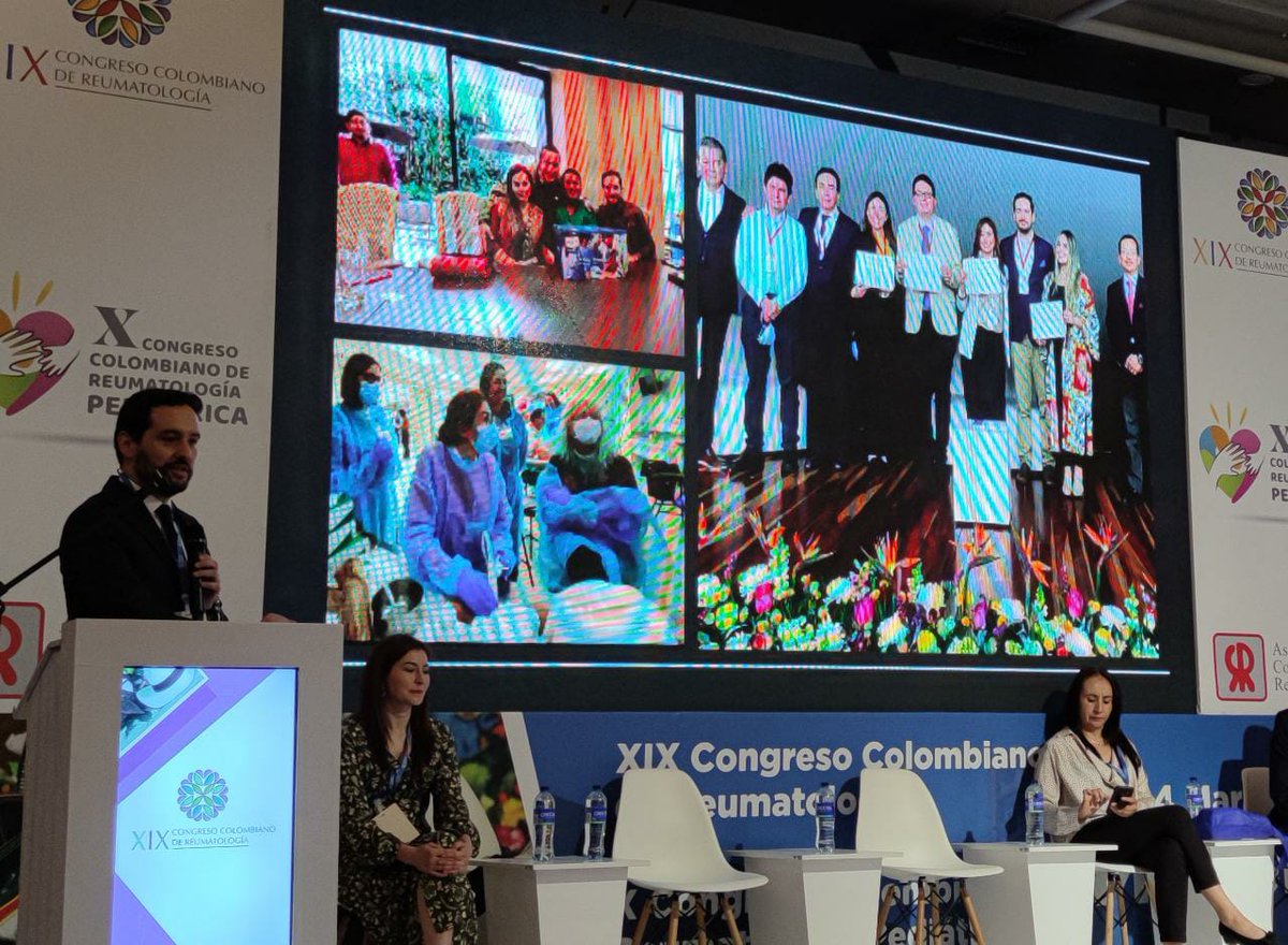 londonojohn's tweet photo. Drs. Santiago Bermal y Catalina Villota egresados Reumatologia @MedicinaSabana lideran bloque de Ecografia MSQ en XIX Congreso @Asorreuma 2023 https://t.co/bInWOy6F1H