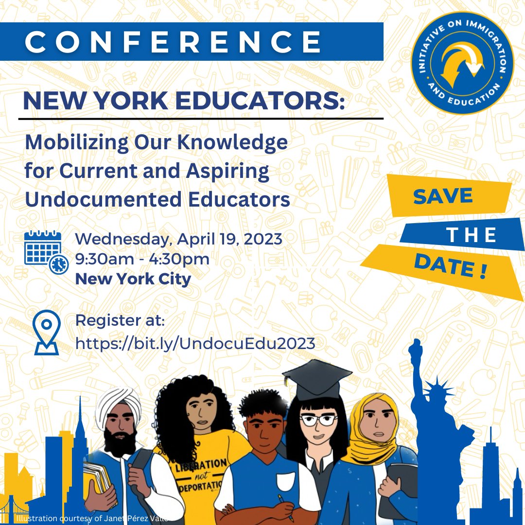 We are excited to announce that CUNY-IIE’s UndocuEdu team is organizing an all-day conference “Mobilizing Our Knowledge for Current and Aspiring Undocumented Educators”. For more information and to register click the link in our below: bit.ly/UndocuEdu2023