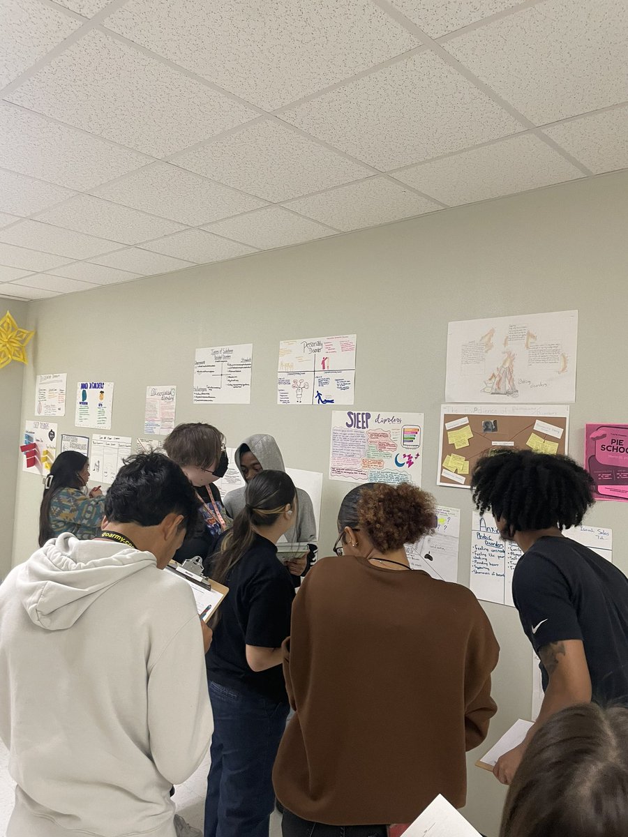 KennedaleCTE's tweet photo. Ms. Naughton’s Counseling and Mental Health students completing a gallery walk to learn about different disorders. #CTE @urkhsprincipal https://t.co/4YEKvvjHzX