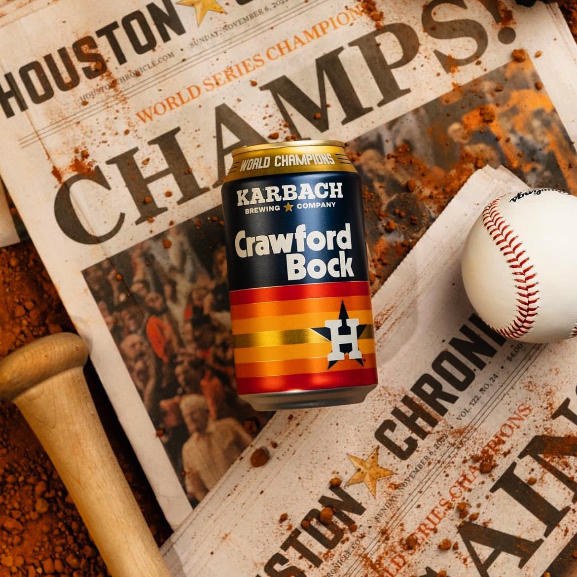 Check out these Crawford Bock cans from #KarbachBrewing to commemorate the #HoustonAstros World Series!

#KarbachBrewing #CrawfordBock #HoustonAstros #WorldSeriesChamps #BrewedInHouston #CraftBeer #HoustonPride #AstrosNation #CheersToTheChamps #DrinkLocal #ForTheH #HoustonStrong