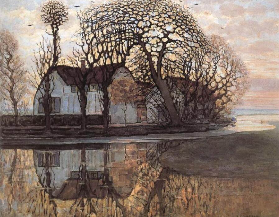 JohnConstableRA's tweet image. Farm Near Duivendrecht, in the Evening by Piet Mondrian circa 1916  
Oil on Canvas 
(Dallas Museum of Art)