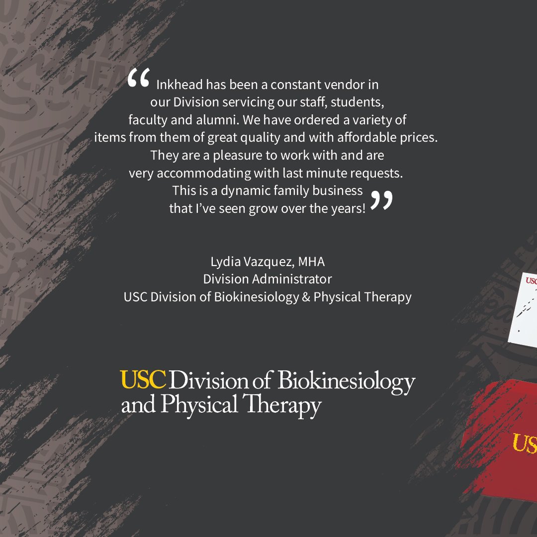 InkheadPrints's tweet photo. #ThankfulThursday for our @USCBKNPT Trojans! FIGHT ON ✌️
#testimonials  #testimonial #review #testimony   #feedback #like #reviews #happycustomer #testimonialtuesday on a thursday #customerservice #follow #USC #physicaltherapy #Biokinesiology https://t.co/4OjeXFoeZa