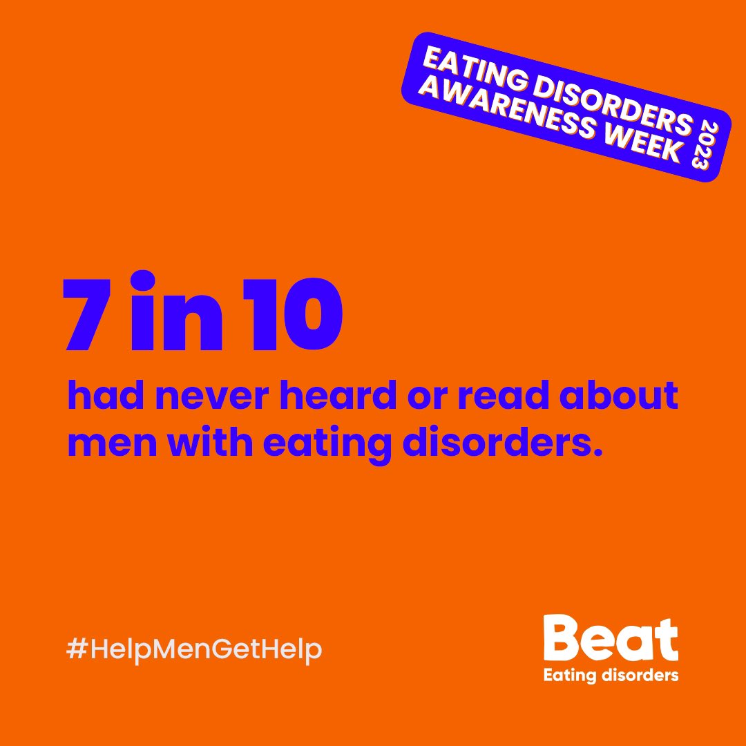 HCSAprocurement's tweet image. This week is Eating Disorders Awareness Week and for 2023 it is focusing on raising awareness of men battling with the condition.

If you or someone you know is struggling with an eating disorder there is information on getting help here edaw.beateatingdisorders.org.uk
#HelpMenGetHelp