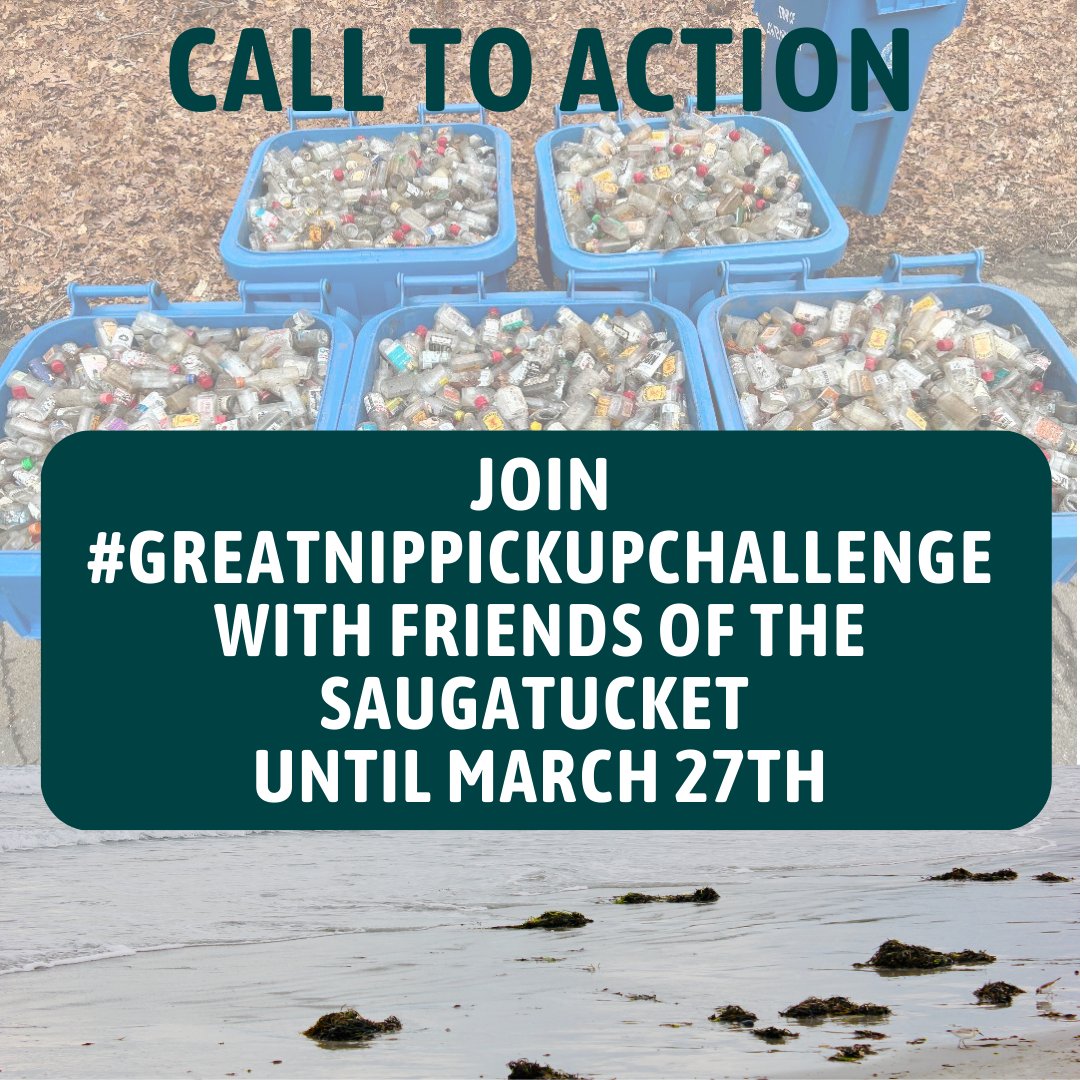Join Friends of the Saugatucket's Great Nip Pickup Challenge! Over 90 days (December 27-March 27), the challenge is to pick up as many littered nip bottles as we can.  The count is up to 38,400 nips!

Visit link for drop off info
volunteer.savebay.org/need/detail/?n… 

#greatnippickupchallenge