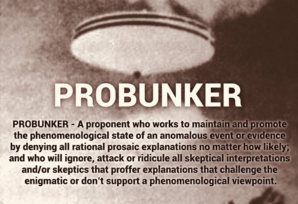 For every DEBUNKER there are thousands of PROBUNKERS promoting and selling bunk. 🛸

#UFO #UFOs #UAP #UAPs #FlyingSaucers #TicTac #AerialAnomalies #UFOExploitation #ThePhenomenon #UAPActivism #UAPTF #Disclosure #Ufology #UAPStudies #ScientificUfology #UFOTwitter #UFOREFORM