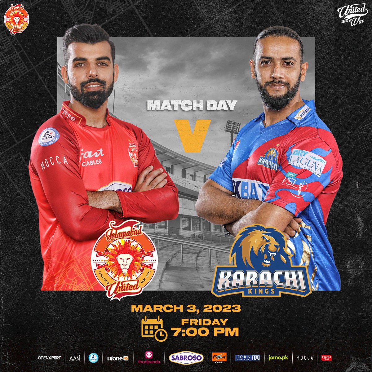 Islamabad United (@isbunited) on Twitter photo 🔴🔵
Our first game at home as we’ll host <a href="/KarachiKingsARY/">Karachi Kings</a> tomorrow at Pindi Cricket Stadium!
#IUvKK #HBLPSL8 #UnitedWeWin 🔴🔵
Our first game at home as we’ll host <a href="/KarachiKingsARY/">Karachi Kings</a> tomorrow at Pindi Cricket Stadium!
#IUvKK #HBLPSL8 #UnitedWeWin