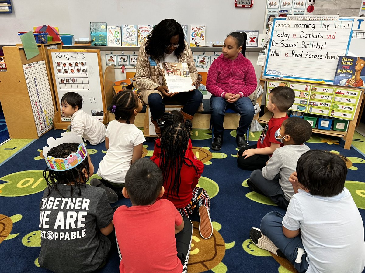Preschool at Bradley room #109 celebrates Read Across America. Happy Birthday Dr. Seuss!