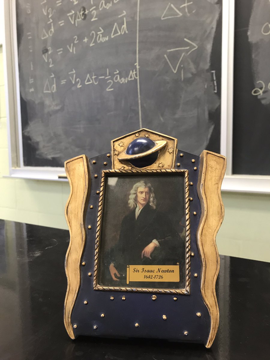 MrColautti's tweet photo. Just finished decorating the physics classroom: students really appreciated the gravity of this addition. #sph4u #iteachphysics #newton https://t.co/3qVp1sVXQy