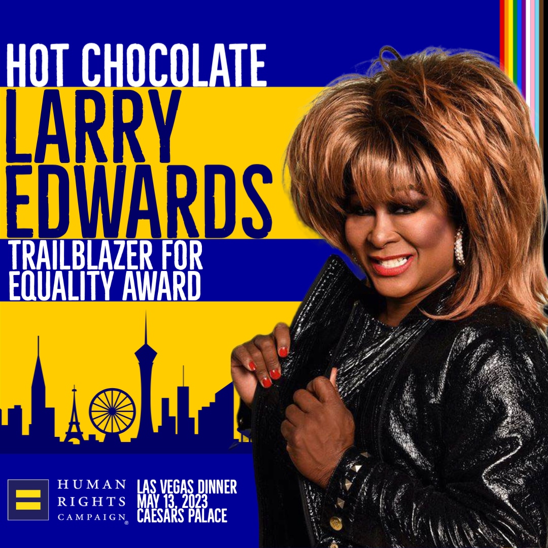HRCLasVegas's tweet photo. IT’S OFFICIAL! One of our 2023 Honorees is Larry Edwards (@larryedwardslv), who will be presented the Trailblazer for Equality Award.
Join us at the 2023 @HRCLasVegas Dinner,May 13 at Caesars Palace. https://t.co/L8oVv2Z0f3
#HRC #LGBTQ #LGBTQIA #Pride #Equality #Drag #HRCDinner https://t.co/MpB31PcmEo