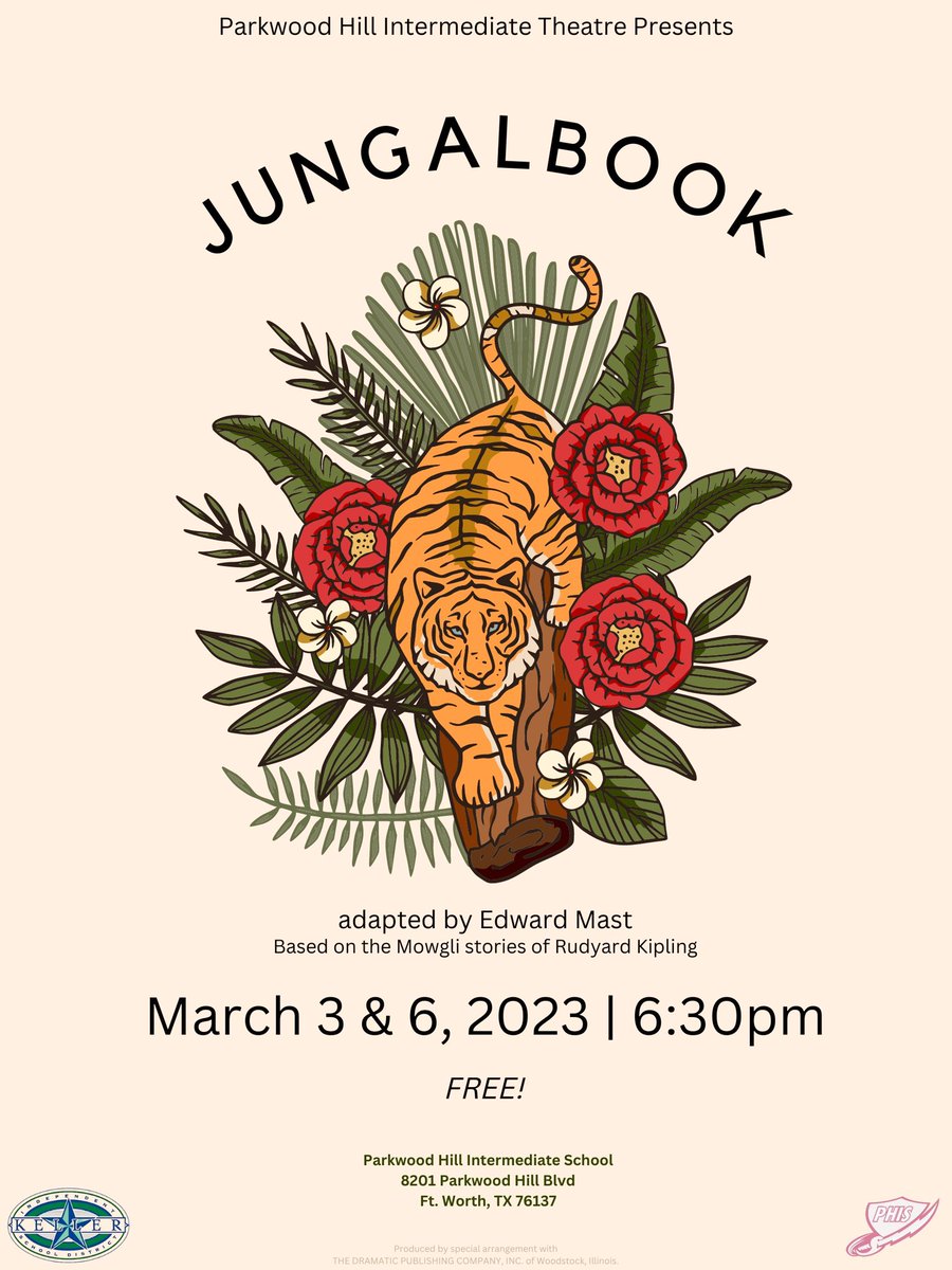 JUNGALBOOK POSTPONED!

Due to the incoming severe weather this evening, we have postponed tonight’s performance of Jungalbook.

We will perform Friday, March 3rd &amp; Monday, March 6th. 🐅