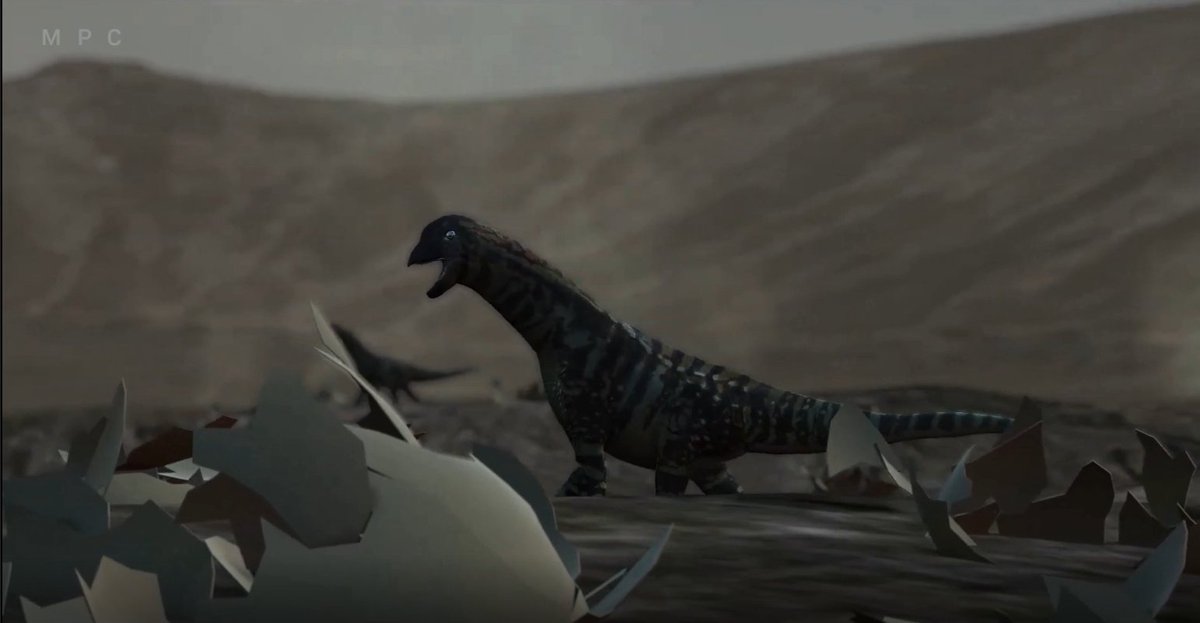 Edaphosaurus's tweet photo. Based on accidentally released pre-vis footage
- Isisaurus (adult and hatchling)
- Rajasaurus
- Saltasaurus https://t.co/4XWRyVEI7o