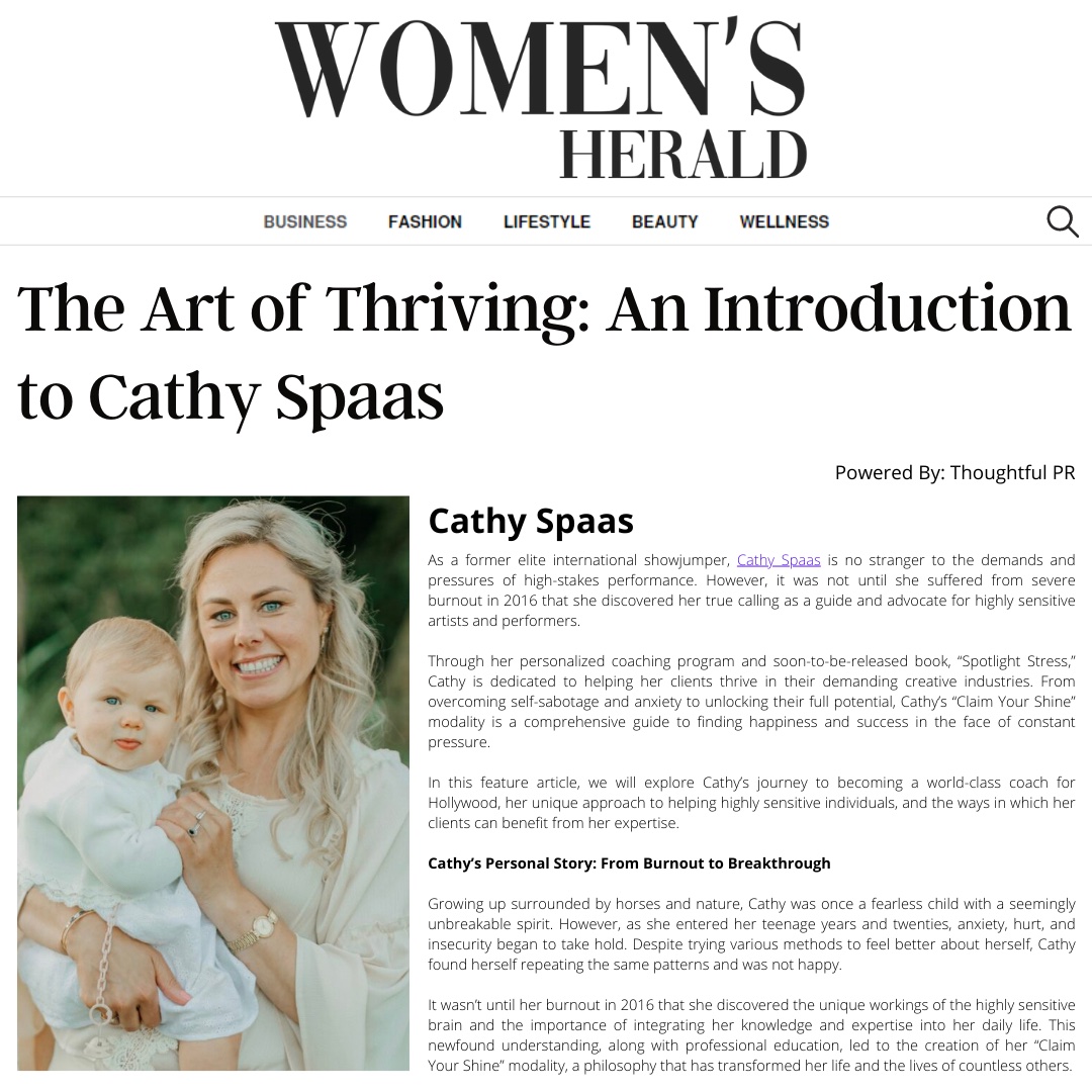 So exicted to share this article with you!

While working on my book I feel my passion for this work every day, so being able to spreading my message in this article lights up my heart 💖🙏🏻

womensherald.com/the-art-of-thr…

#artistlife #actorlife #hsp #spotlightstress