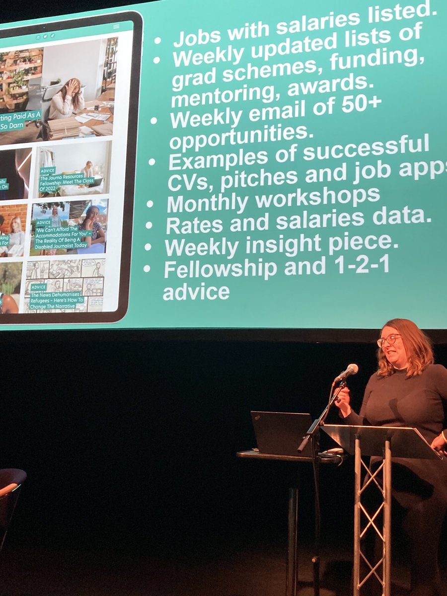 The brilliantly enterprising Jem Collins, founder and director of Journo Resources which is a social enterprise providing amazing resources and information helping people find routes into Journalism ⁦<a href="/LakesideArts/">Lakeside Arts</a>⁩ ⁦<a href="/UniofNottingham/">Uni of Nottingham #WeAreUoN</a>⁩