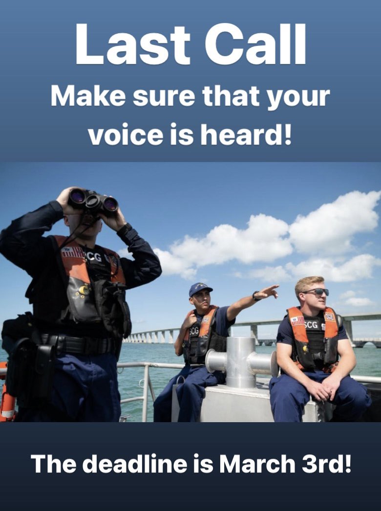 USCGReserve's tweet photo. The @USCGAcademy NEEDS #reservists CURRENT and PAST (whose voices didn't get included in 2019 RAND study) to identify retention factors.
Please complete the survey today! https://t.co/RoOEsPHxEe
#USCGR #retention #recruitment https://t.co/C0t0N7PyQ4