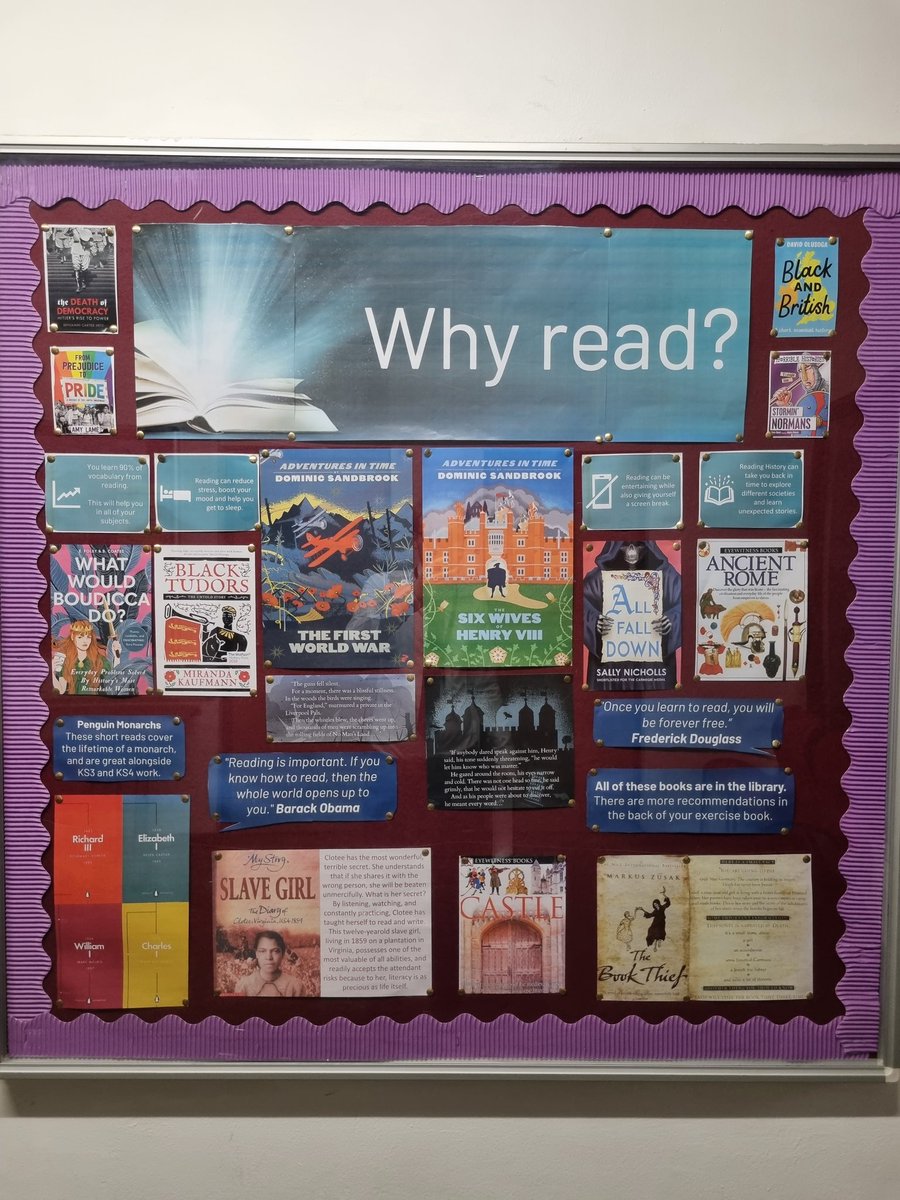 We loved #WorldBookDay today at <a href="/QES_KL/">Queen Elizabeth School, Kirkby Lonsdale</a>. The reading 'drop ins' to lessons were fantastic... still puzzled by the shelfies though! Our new display encouraging reading in History went up this week too, with lots of recommendations in <a href="/QESEngLib/">QES English & Library</a>