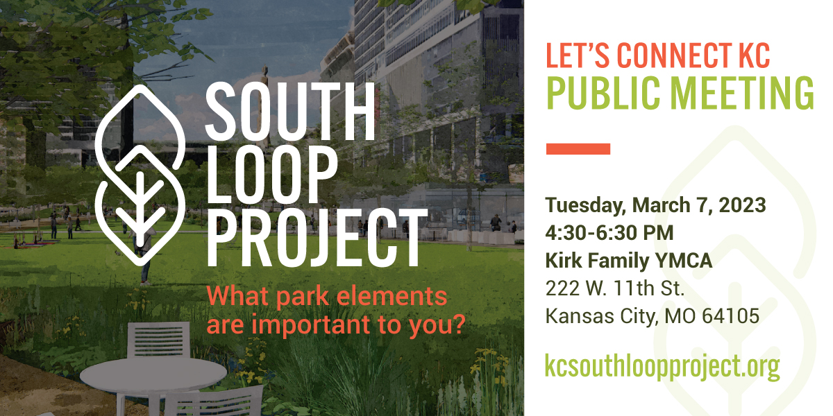 ParsonKC's tweet photo. 📆 Mark your calendar! Join the South Loop Project team in person from 4:30-6:30 pm on Tuesday, March 7 at the Kirk Family YMCA. Come share what park features are important to you! Learn more: https://t.co/pBhPDDwLLG
#southloopproject #southloopkc https://t.co/xn3HIVFmsL