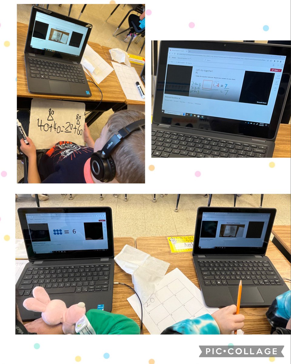 Mrs Beimfohr’s 1st graders, using #differentiated lessons #selfpacing #independentwork #engagedlearning #techintegration #interventionblock #balancedequations <a href="/patriotsccsd/">Pitner Patriots</a>