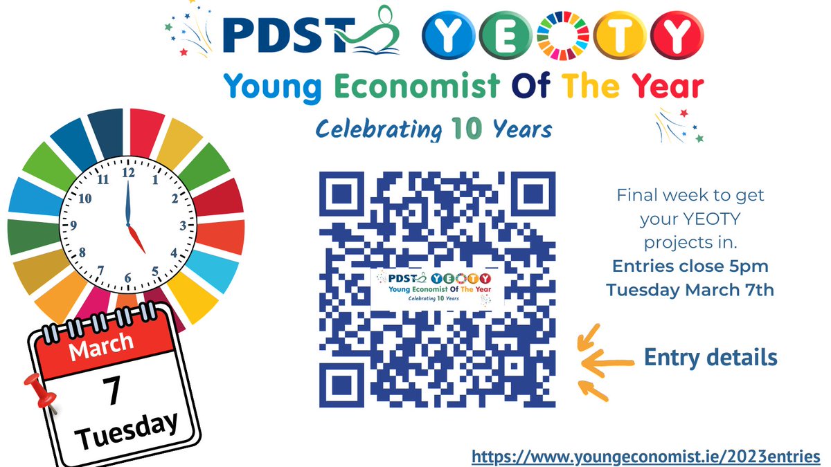 🗓️The final week to get your #YEOTY 2023 projects in has arrived! Entries close by 5pm Tuesday, March 7th. Don't forget to include individual consent forms with projects! Full details can be accessed here👇