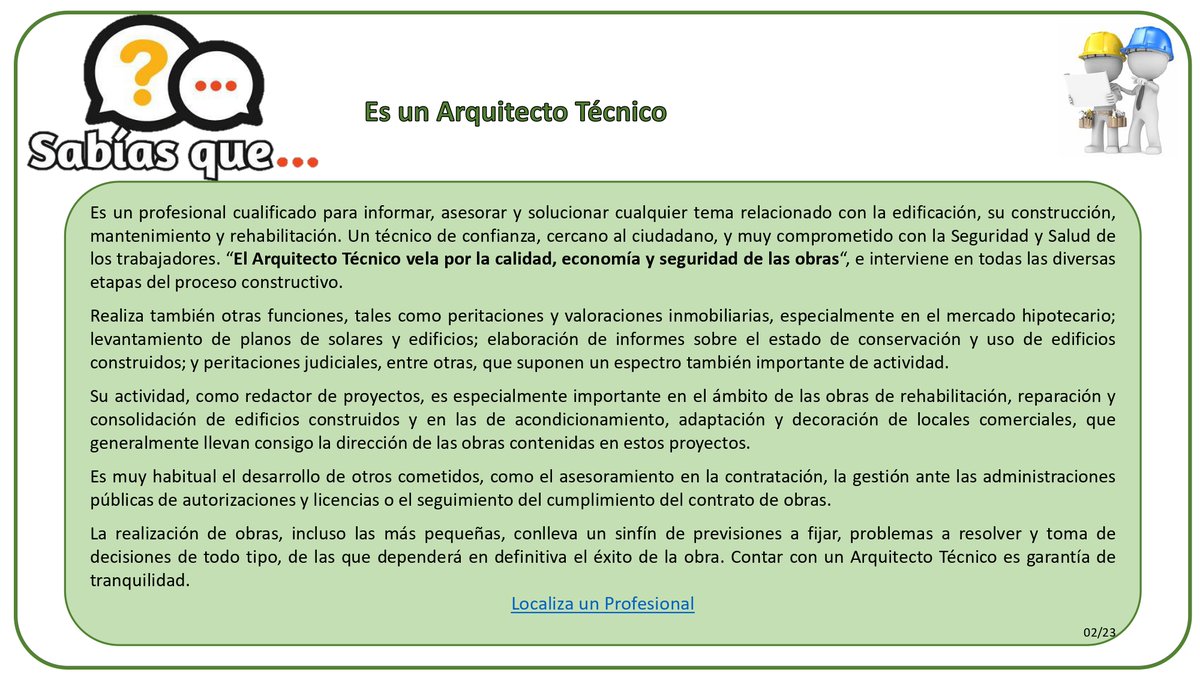 👷‍♂️👷‍♀️🏗👷‍♀️👷‍♂️
📌Que é un arquitecto técnico❓

coatpo.es/paginas/pagina…