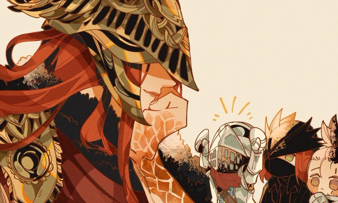 the art I did in 2021 waiting for elden ring and the art I did in 2022 waiting for armored core 6  they r multiplying 