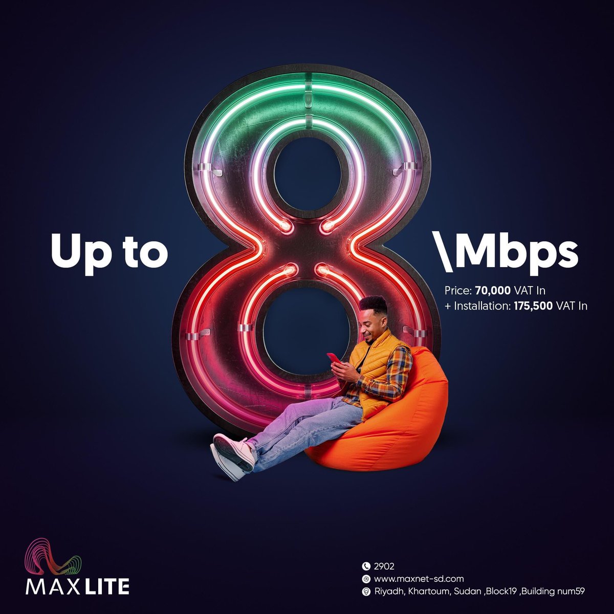MAXNET_Sudan's tweet photo. ماكس نت عملت ليك البناسبك
ماكس لايت خدمة إنترنت لإدارة أعمالك الصغيرة (صيدليه -عياده- وكاله سفر -دكان -كافيه - محل تجاري) .
مع ماكس لايت تمتع بـ :
-خدمة إنترنت غير محدود .
-باقة إنترنت تلائم إحتياجات عملك .
-خدمات ما بعد البيع علي مدار الإسبوع.
-سهولة الدفع عن طريق بنكك . https://t.co/41JLQcQ53O
