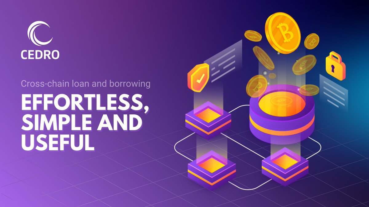 👉 #CedroFinance is committed to bringing the full value of #decentralizedfinance to users through game-changing features &amp; mechanisms that make cross-chain loan and borrowing effortless, simple, and useful for users.

Join 🤝with us on our #Discord server discord.com/invite/cedrofi…