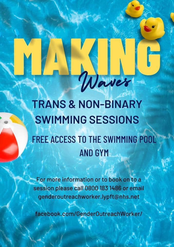 Free, friendly swim at Bramley Baths, Leeds - open to all #trans and #NonBinary people

The pool has individual changing cubicles for privacy. There’s free access to a fully equipped gym and gym induction too if swimming isn’t for you

For more info or to book ☎️0800 1831486