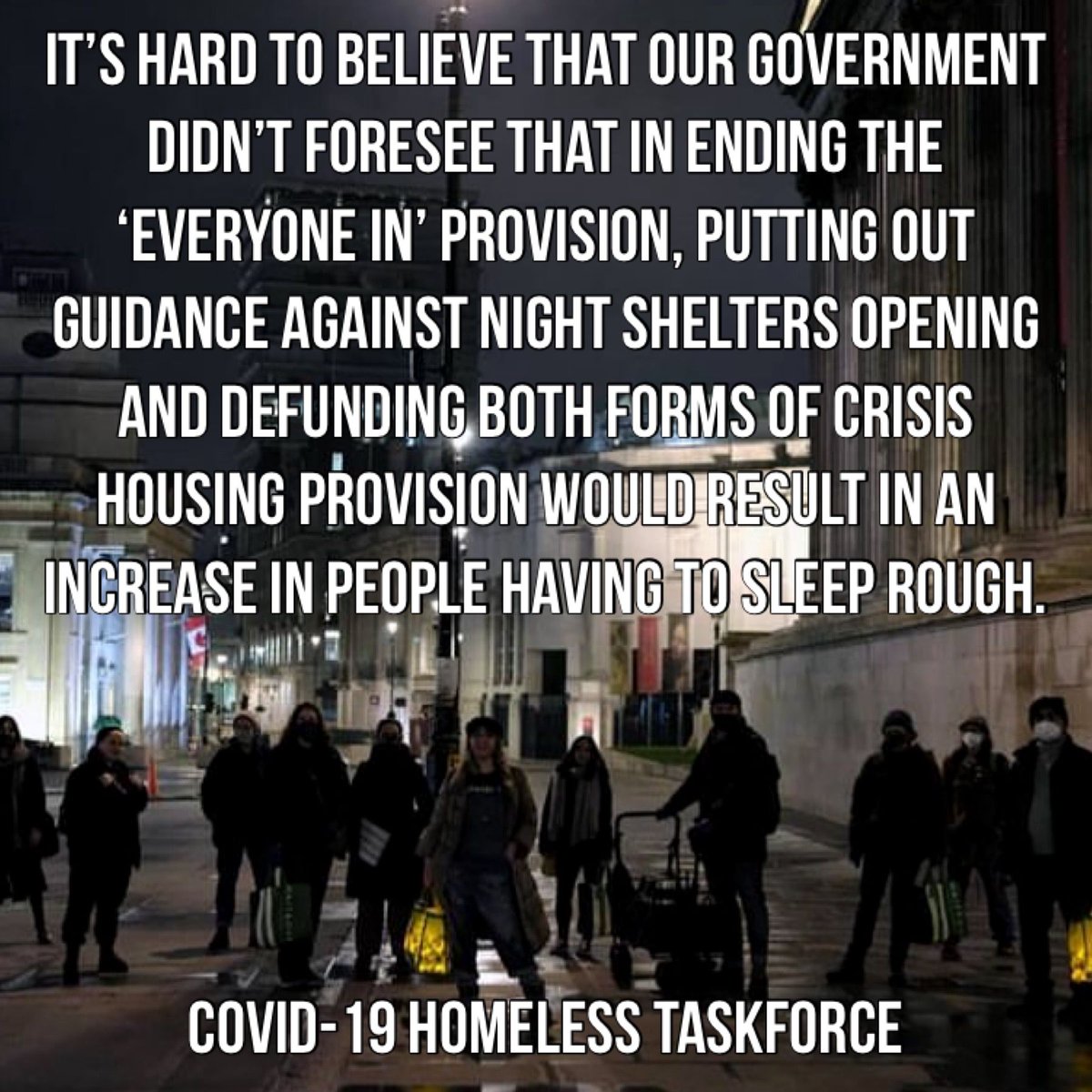 STATEMENT from #HomelessTaskforce  @LGBTIQoutside
@our_MoH <a href="/streetskitchen/">Streets Kitchen</a> <a href="/SimonComLondon/">Simon Community</a> <a href="/street_storage/">Street Storage</a> 
Re the increase in rough sleeping reported this week